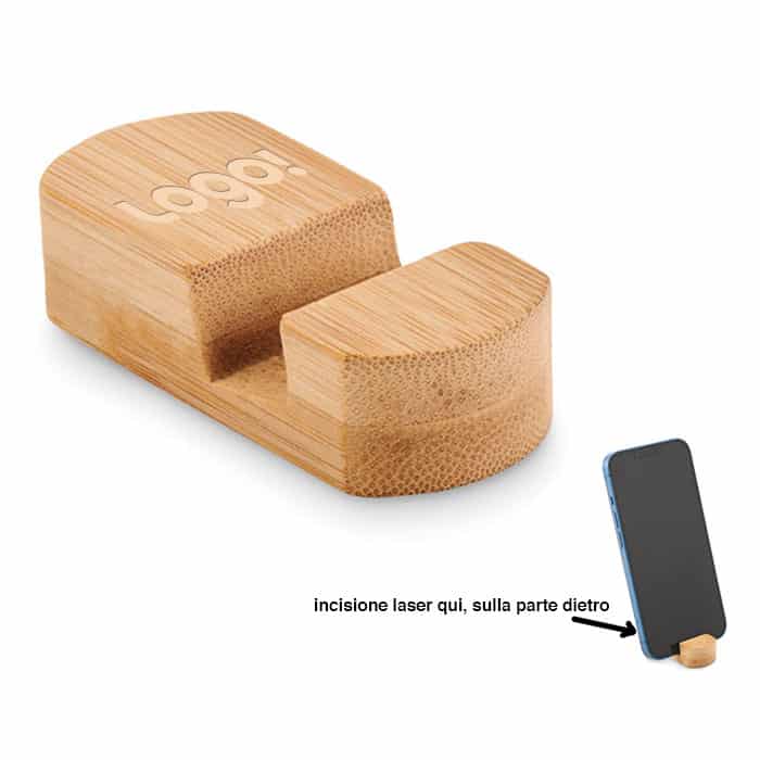 reggi telefono in legno per smartphone