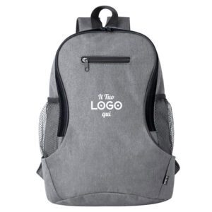 Zaino in poliestere 300D RPET personalizzabile con logo