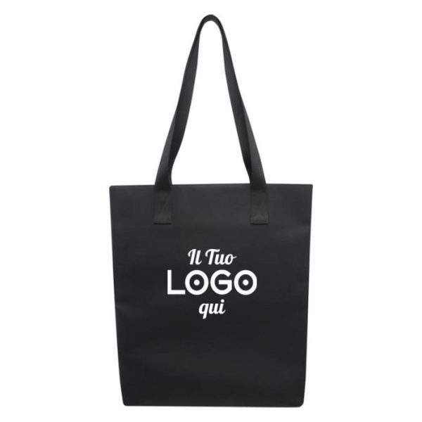 Tote bag personalizzata con logo aziendale in materiali ecologici