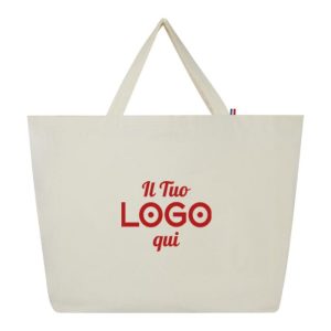 Tote bag personalizzata con logo in materiali riciclati