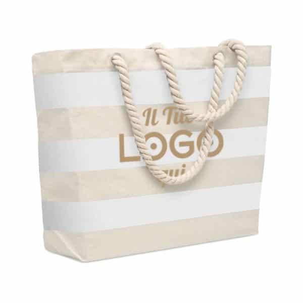 Borsa mare personalizzabile con logo in cotone 220 gr