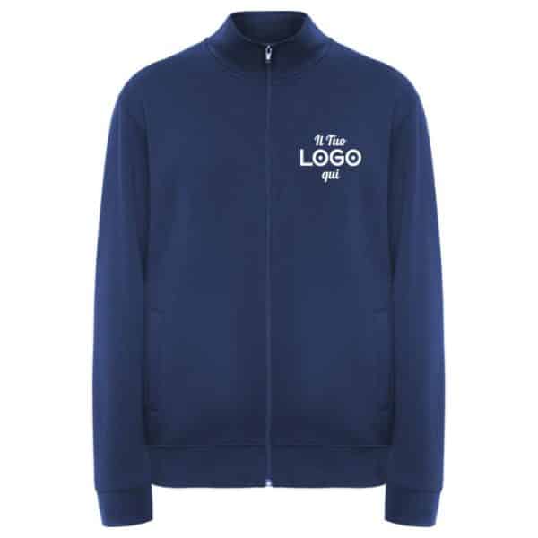 Maglia unisex personalizzata con logo con cerniera lunga