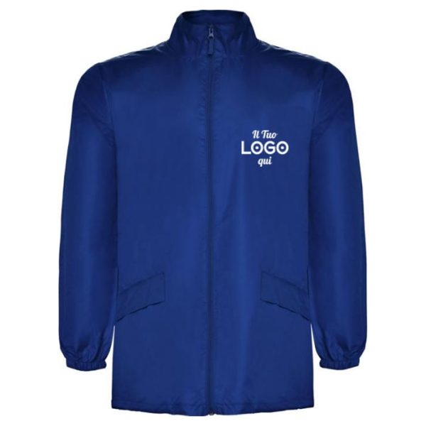 Giacca impermeabile leggera personalizzabile con logo unisex