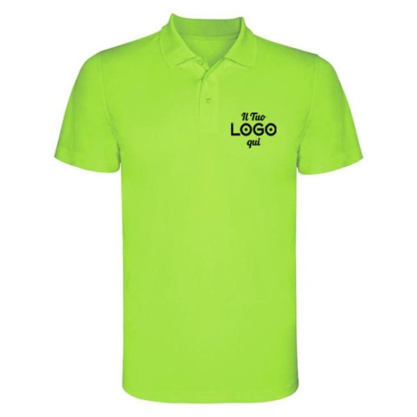 Polo sportiva personalizzata con logo a maniche corte da bambino