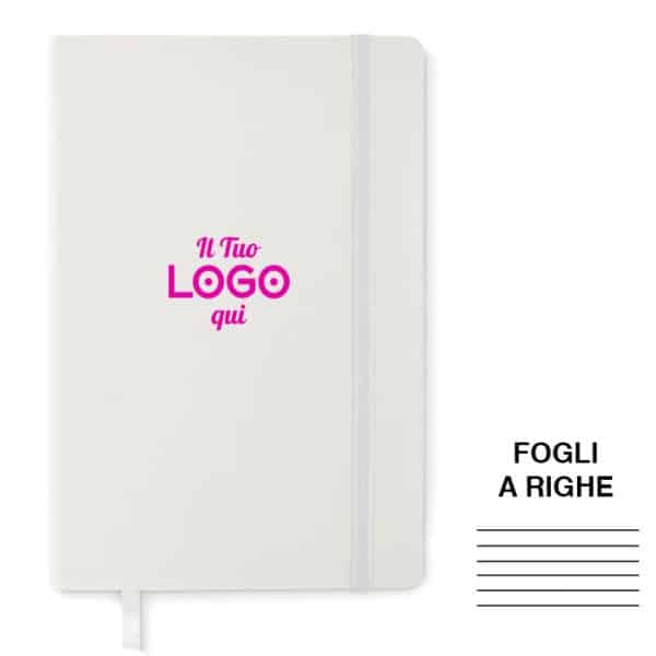 Block notes A5 riciclato personalizzati con logo - fogli a righe