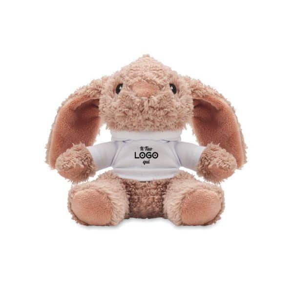 Peluche coniglietto personalizzabile con logo con felpa