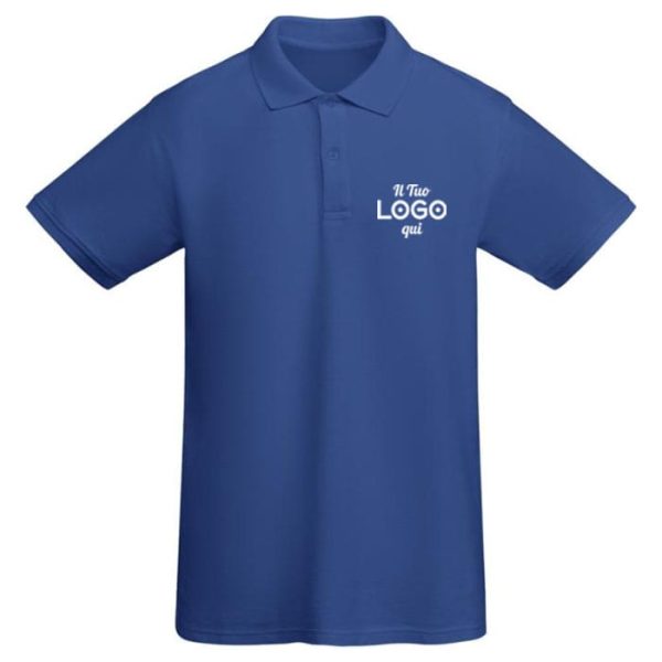 Polo personalizzata con logo a maniche corte da uomo