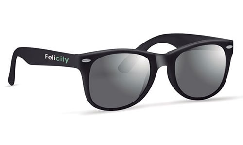 occhiali da sole personalizzati neri con logo MIDMO7455