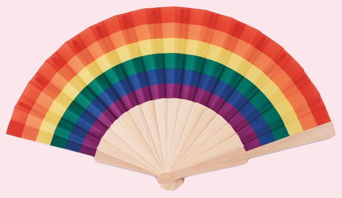 Ventaglio arcobaleno personalizzabile