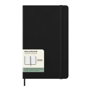 Agenda Moleskine personalizzabile settimanale orizzontale 12 mesi formato L con copertina rigida