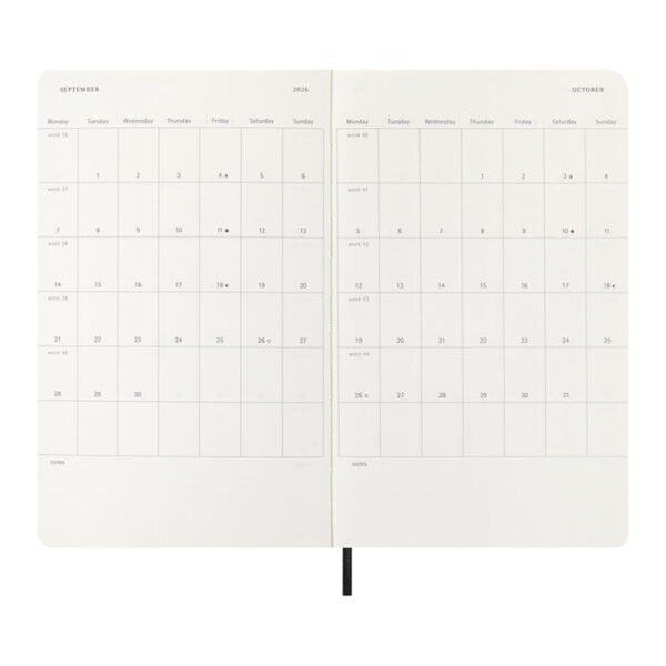 Agenda Moleskine personalizzabile giornaliera 12 mesi con copertina morbida