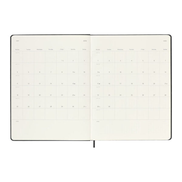 agenda moleskine personalizzabile settimanale 12 mesi xl con copertina rigida 10795090
