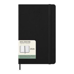 Agenda settimanale 12 mesi Moleskine Personalizzabile con Logo formato L con copertina rigida