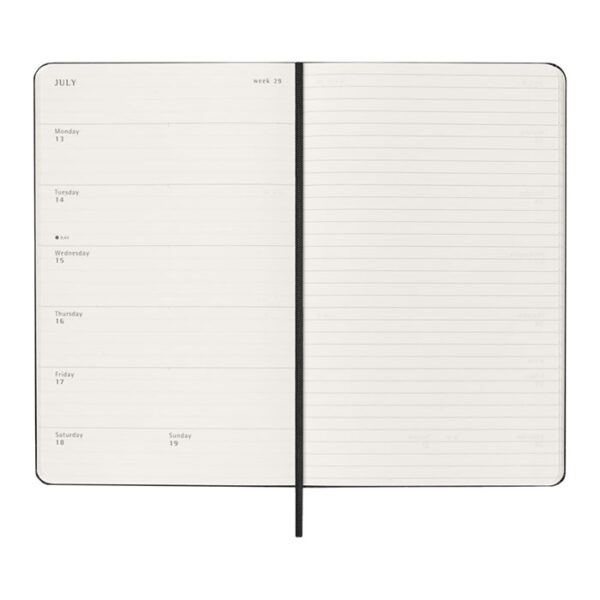Agenda settimanale 12 mesi Moleskine Personalizzabile con Logo formato L con copertina rigida