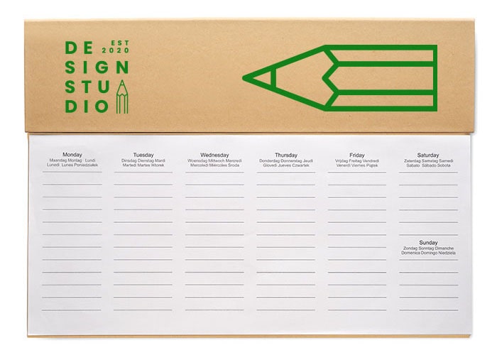 Organizer Settimanale Ecologico GREEN