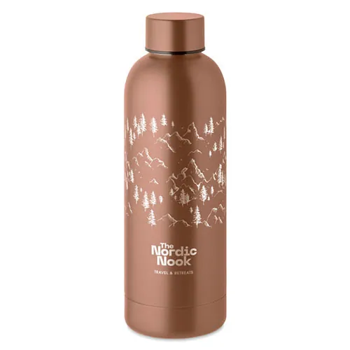 borraccia metallo personalizzata colore Mocha Mousse