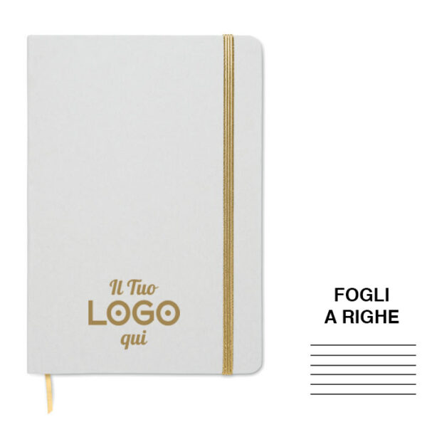 Notebook A5 personalizzato con copertina rigida - Fogli a righe