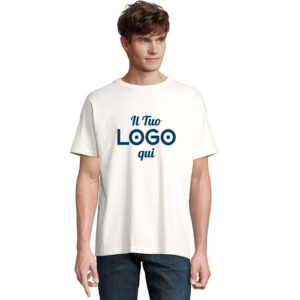 T-shirt oversize da uomo personalizzabile con logo