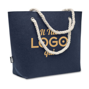 Borsa da spiaggia o shopper in feltro RPET personalizzabile con logo