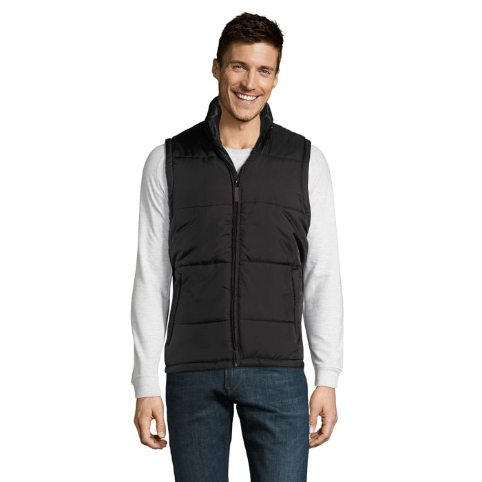 Gilet trapuntato da uomo personalizzabile con logo