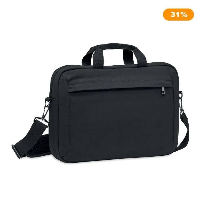 Borsa porta computer in tela lavata da 340 grammi