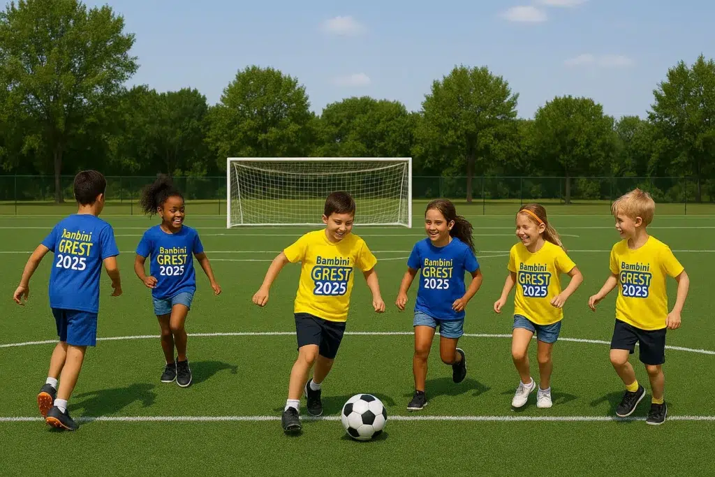 GREST 2025 squadra di calcio con magliette personalizzate con LOGO