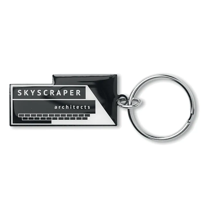 Portachiavi in metallo personalizzato con serigrafia resinata