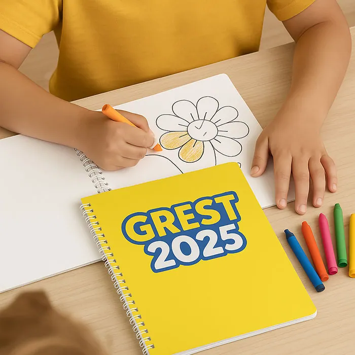 blocco appunti quaderno spirale personalizzato con logo GREST 2025