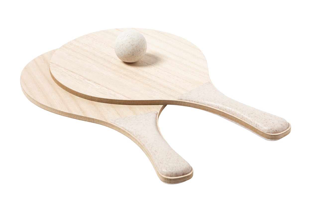 Racchettoni in legno con palla ecologica