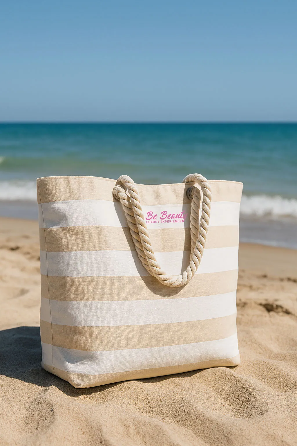 Borsa mare personalizzabile con logo in cotone 220 gr