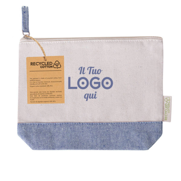 Beauty Case in cotone riciclato personalizzabile con logo