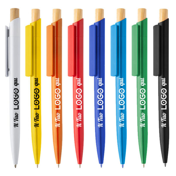 Penna a sfera in plastica riciclata personalizzabile con logo