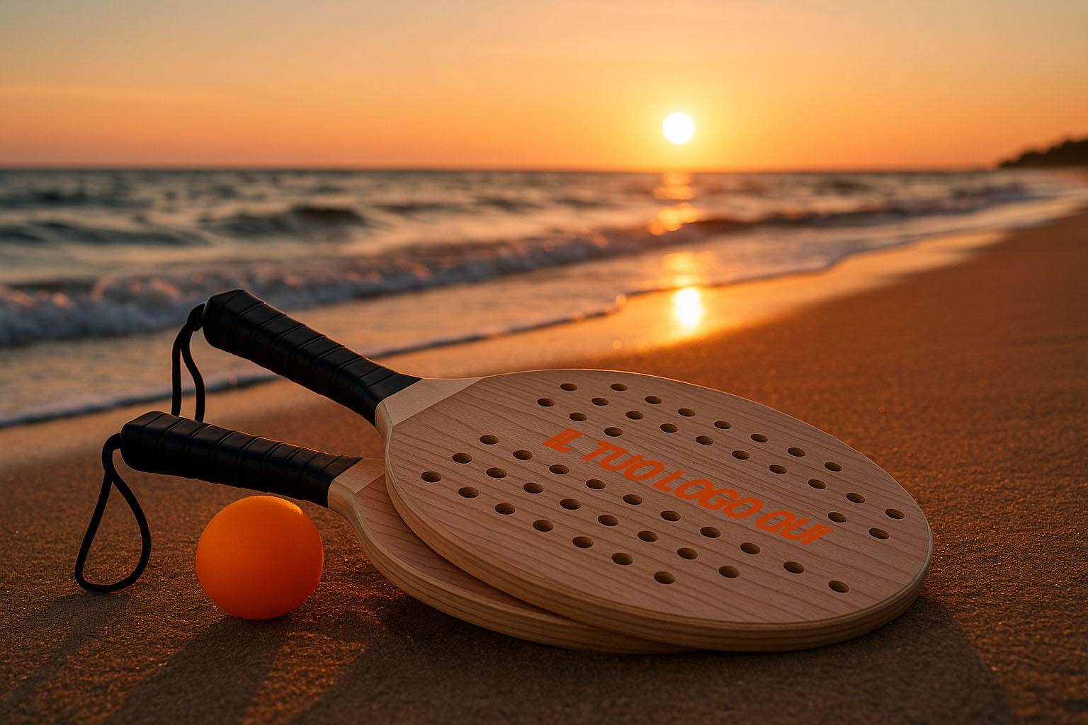 Racchettoni in legno Personalizzati beach tennis