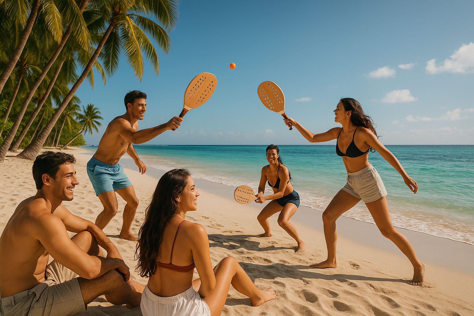 Racchettoni in legno Personalizzati logo beach tennis