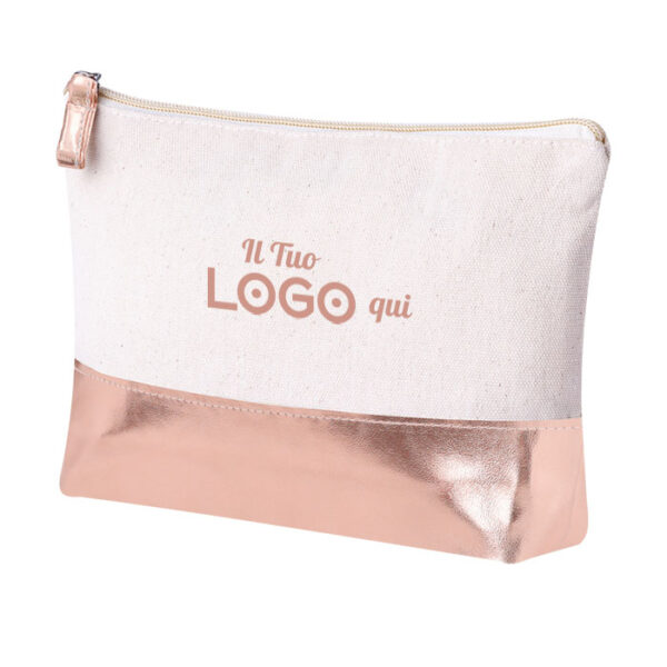 Beauty Case personalizzabile con logo in cotone riciclato