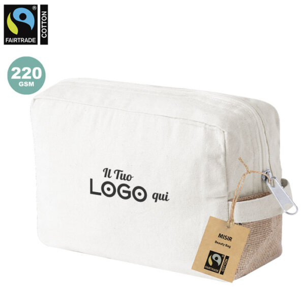 Beauty Case Fairtrade della linea natura personalizzabile con logo