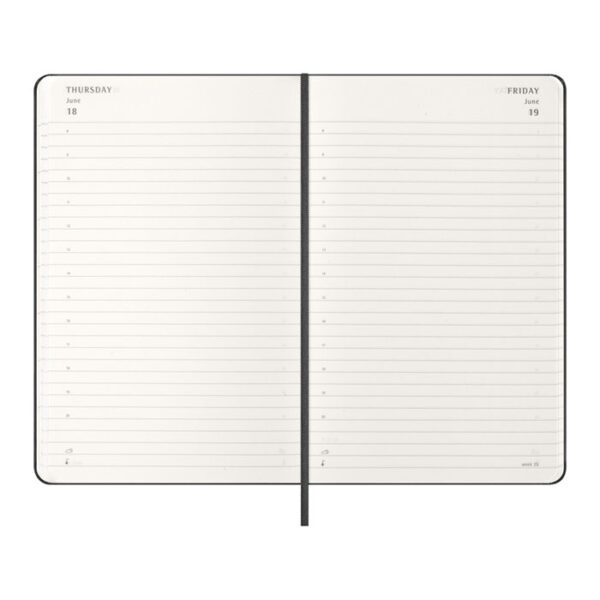 Agenda giornaliera 12 mesi con copertina rigida Moleskine Personalizzabile con Logo
