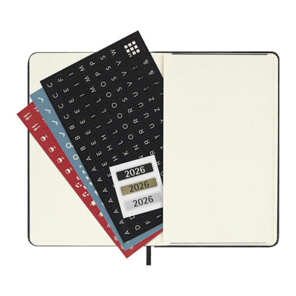 Agenda giornaliera tascabile 12 mesi copertina rigida Moleskine personalizzabile con logo