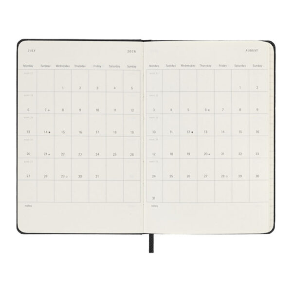 Agenda giornaliera tascabile 12 mesi copertina rigida Moleskine personalizzabile con logo