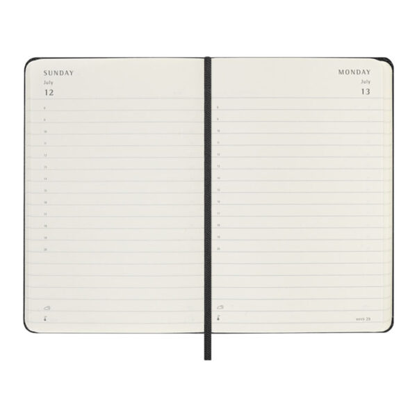 Agenda giornaliera tascabile 12 mesi copertina rigida Moleskine personalizzabile con logo