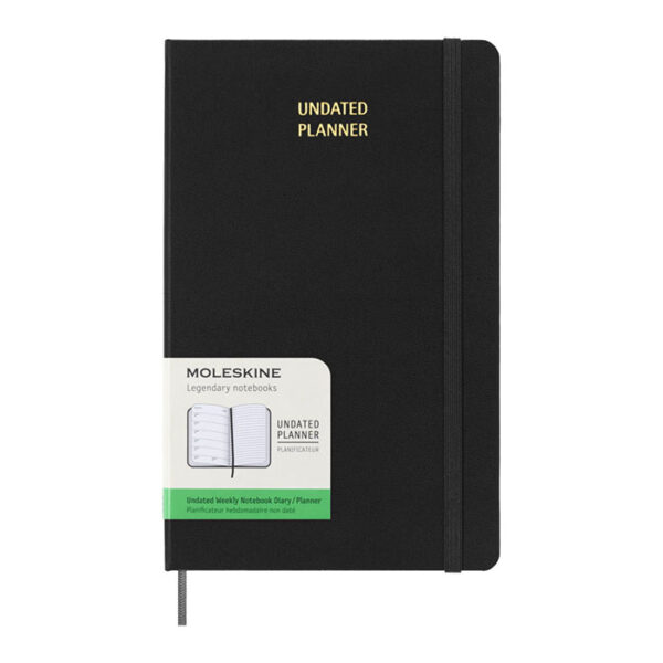Agenda settimanale formato L copertina rigida e senza data Moleskine Personalizzabile con logo