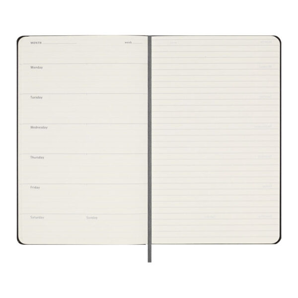 Agenda settimanale formato L copertina rigida e senza data Moleskine Personalizzabile con logo