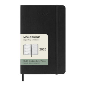 Agenda settimanale tascabile 12 mesi copertina morbida Moleskine personalizzabile con logo