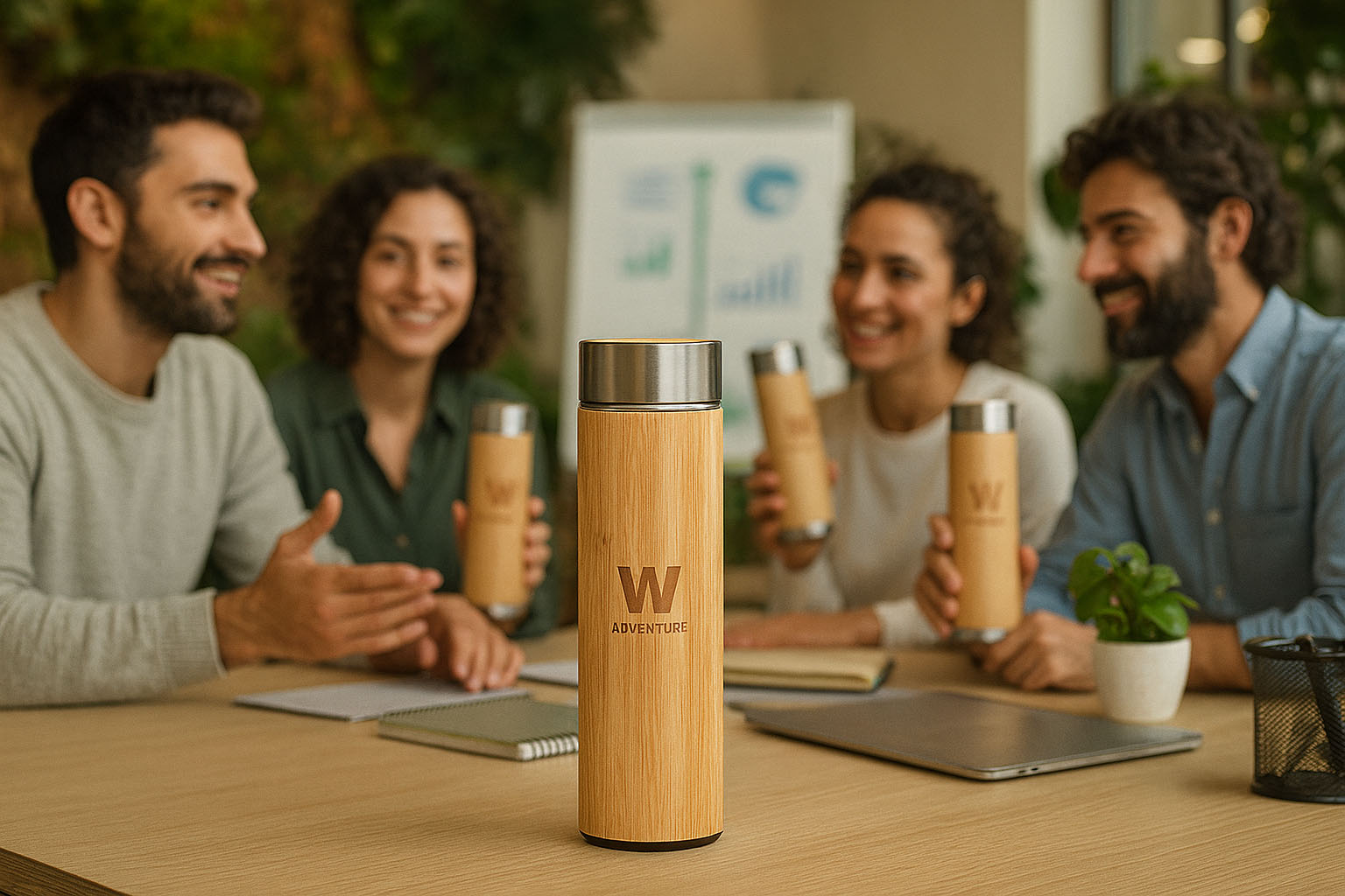 borracce in legno personalizzate con logo incisione laser