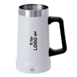 Caraffa da 700 ml personalizzabile con logo in Acciaio Riciclato a doppia parete
