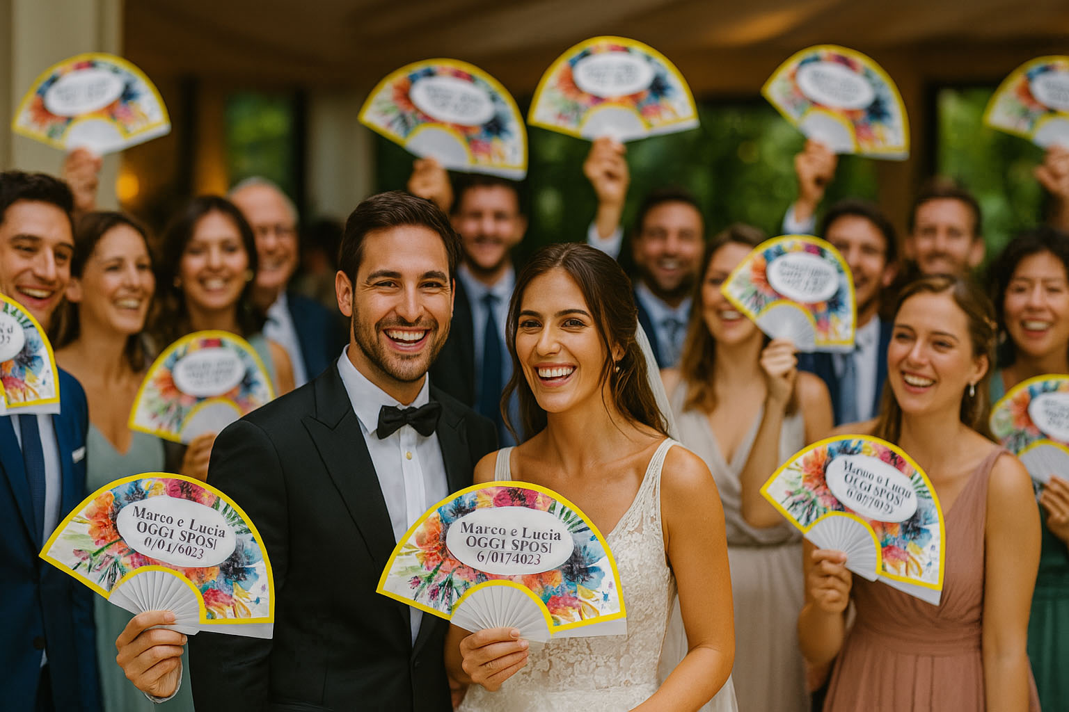 ventagli personalizzati per matrimonio oggi sposi regalo invitati