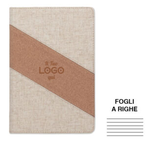 Notebook A5 con caricatore da 15W personalizzabile con logo