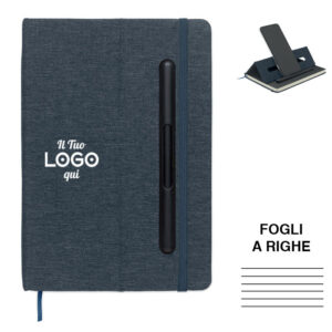 Block notes A5 con porta telefono personalizzabile con logo
