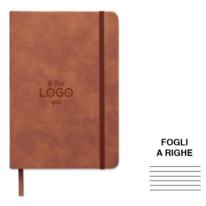 Block notes A5 in PU riciclato personalizzabile con logo