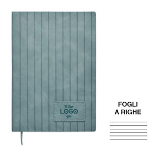 Block notes A5 in PU fumé personalizzabile con logo